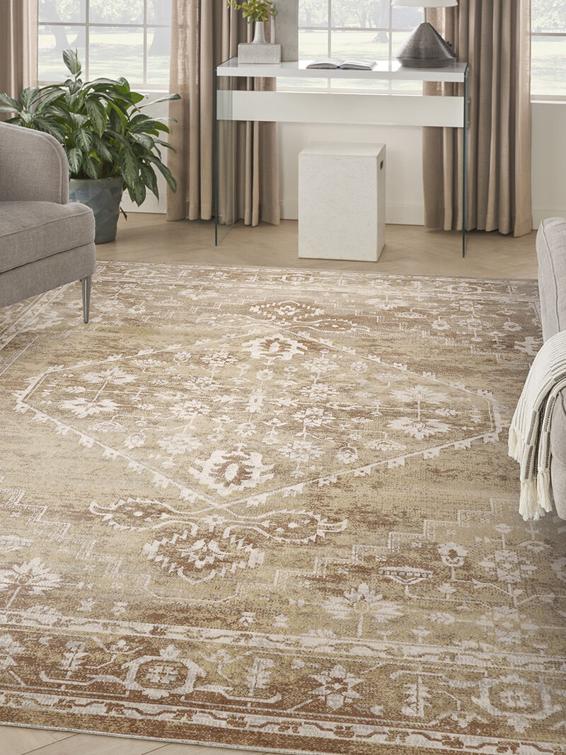 Astra Machine Washable ASW11 Rust/Multicolor 9' x 12' Rug