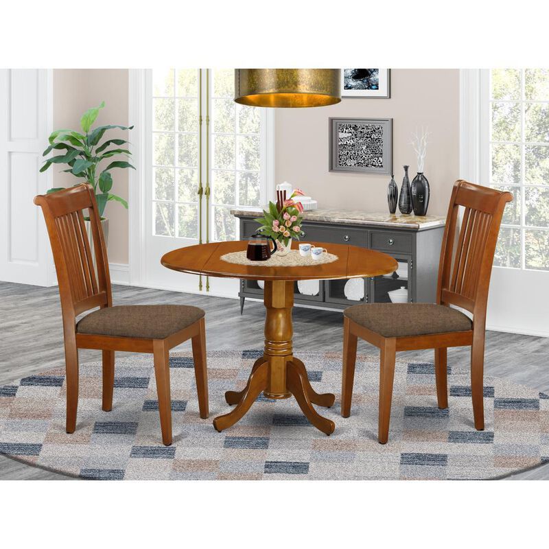 3 PC small Kitchen Table and Chairs set-breakfast nook plus 2 dinette Chairs