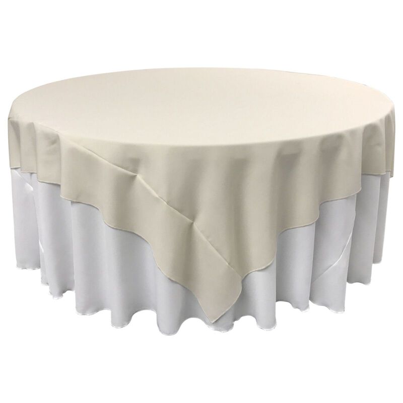 72-Inch Square Table Cover in Polyester Poplin for Kitchen or Parties image number 0