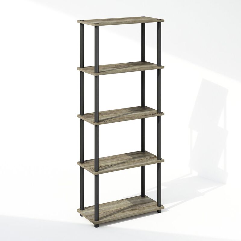 Turn-N-Tube 5-Tier Multipurpose Compact Display Rack, Shelving Unit, Bookcase