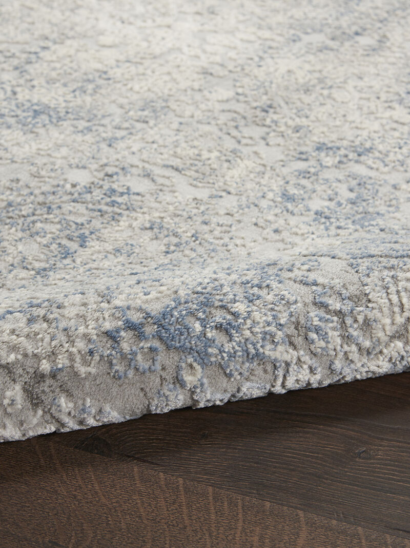 Rustic Textures RUS09 Ivory/Light Blue 3'11" x 5'11" Rug