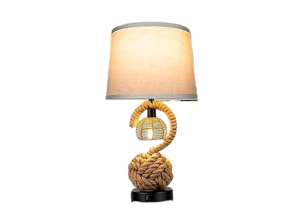 22 Rope Lamps Night Stands Dual Lights Bedside Set 2 Boho Table Living Room
