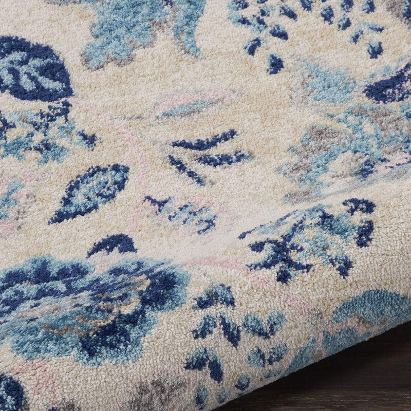 Tranquil TRA02 Ivory/Light Blue 2' x 4' Rug image number 4