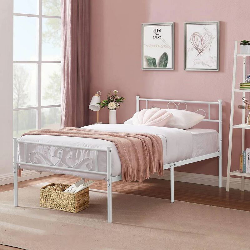 Metal Platform Bed Frame with Headboard and Footboard – Sturdy & Stylish
