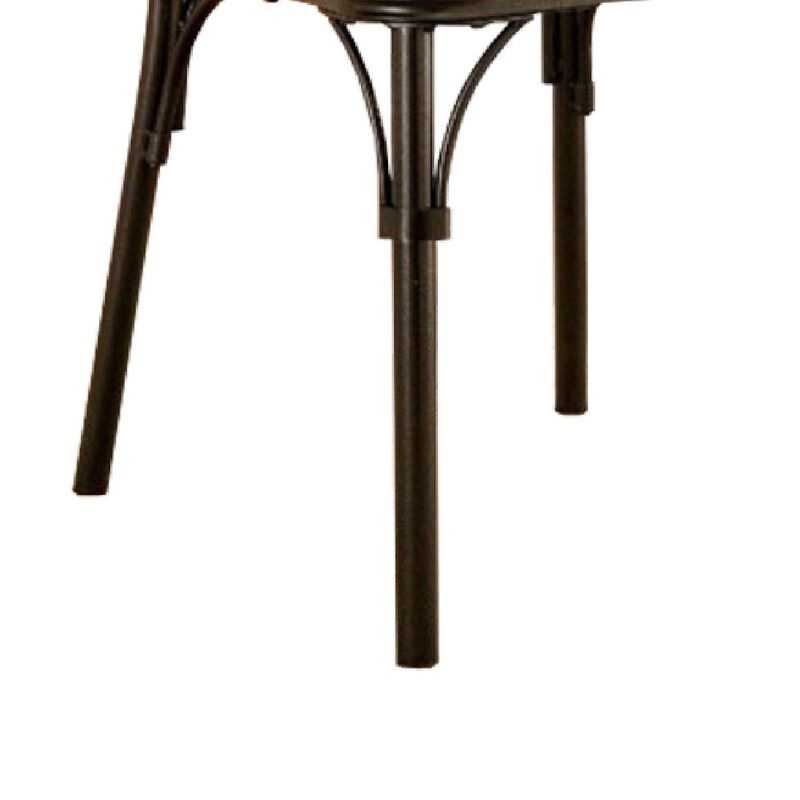 Crosby Industrial Side Chair, Bronze Finish, Set of 2-Benzara