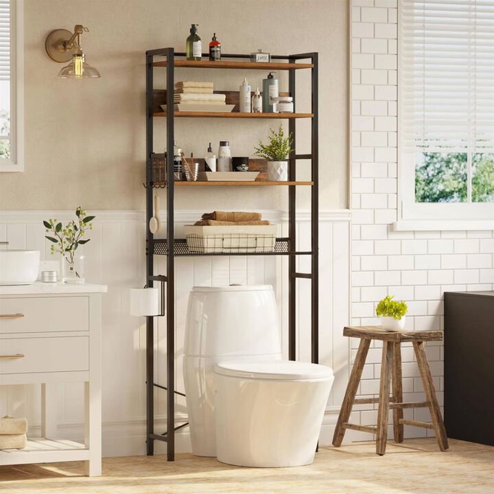 Over the Toilet Storage Freestanding Modern Shelving Unit