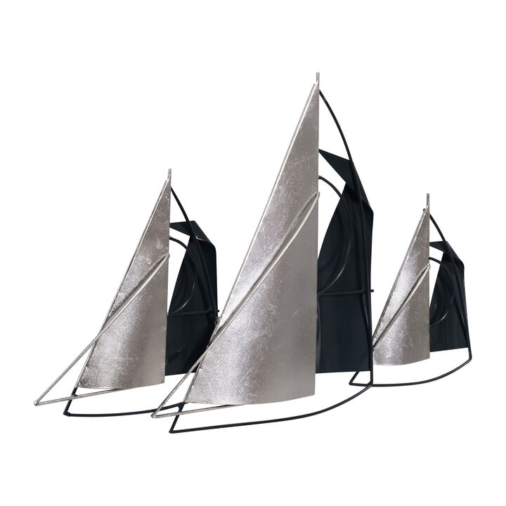 Metal 26" Sailboats Wall Decor