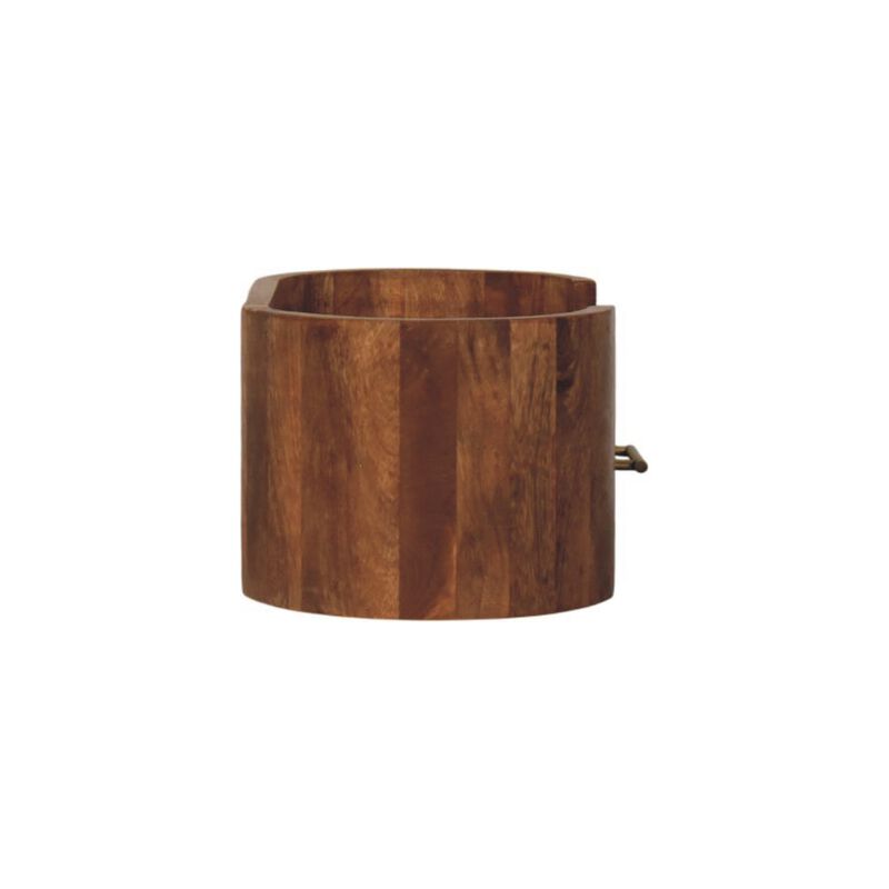 Artisan Furniture Solid Wood Valencia Curve Wall Bedside, Brown image number 7