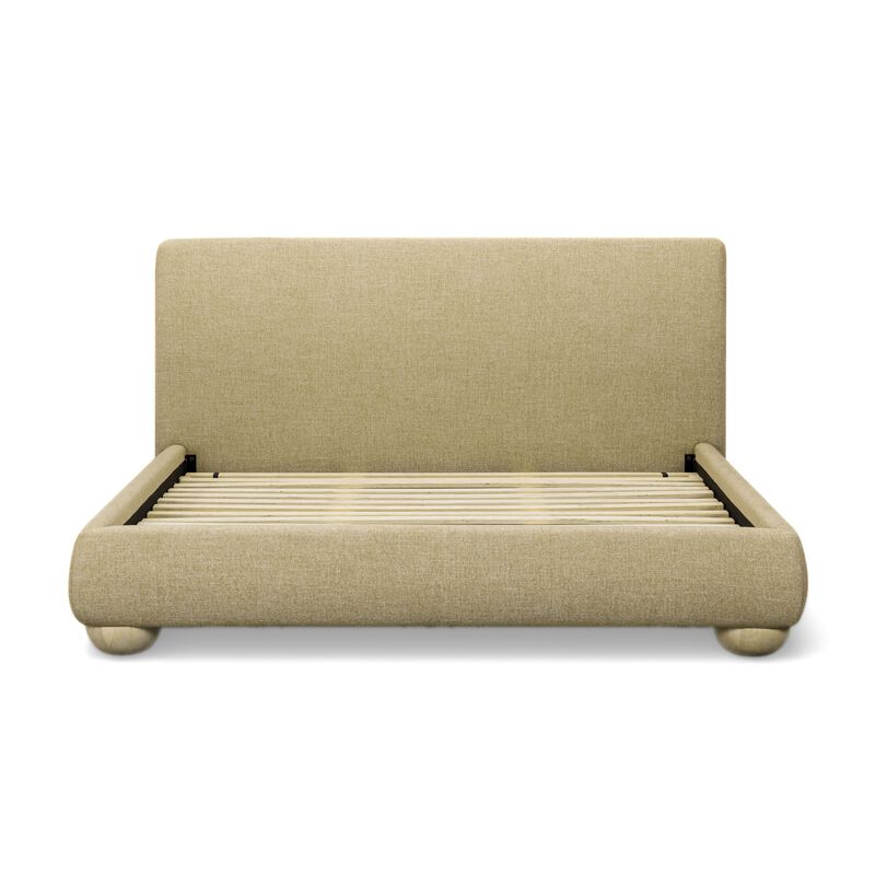 Rayne Honey Textured Fabric King Bed image number 4