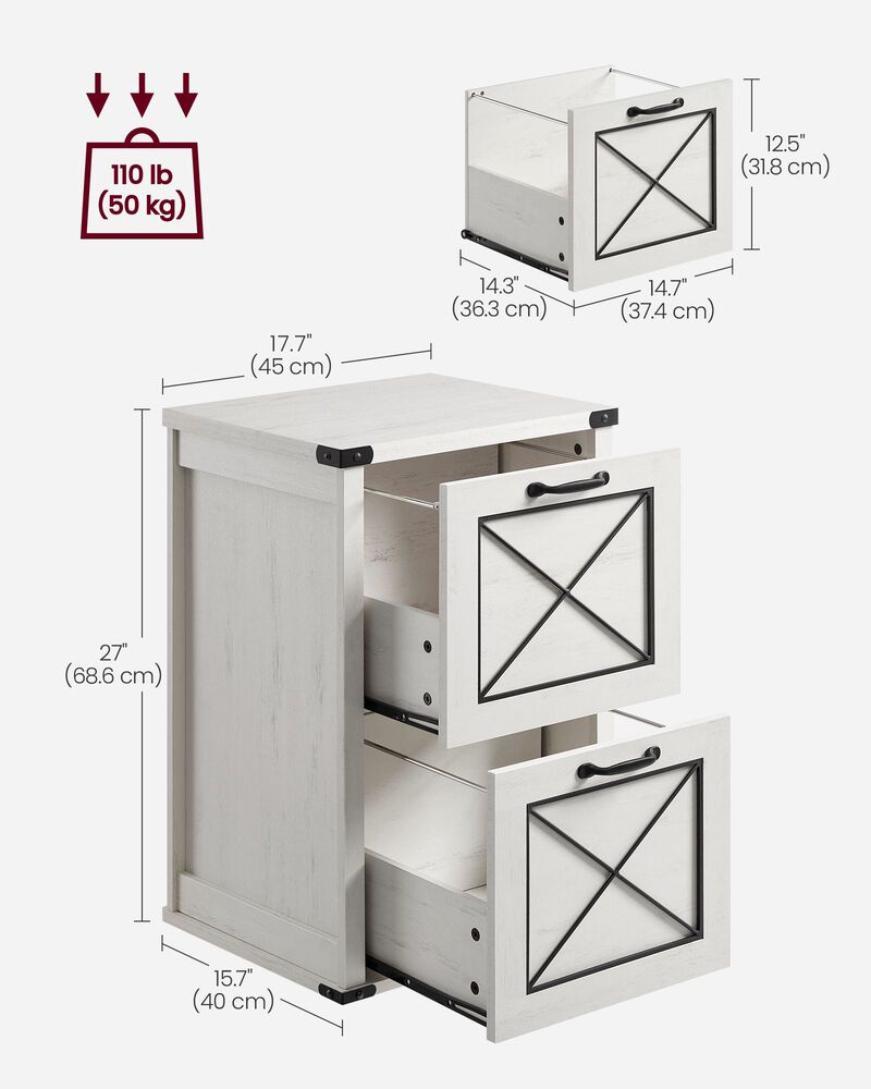 2-Drawer File Cabinet Space-Saving Storage for Home or Office Organization image number 5