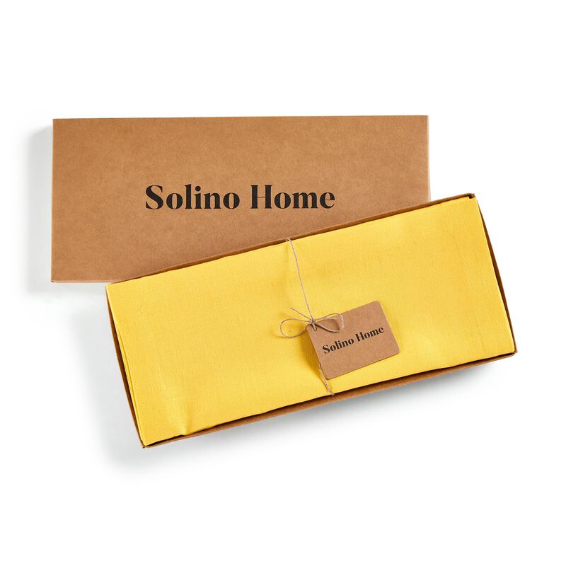 Solino Home 100% Pure Linen Table Runner - Diana