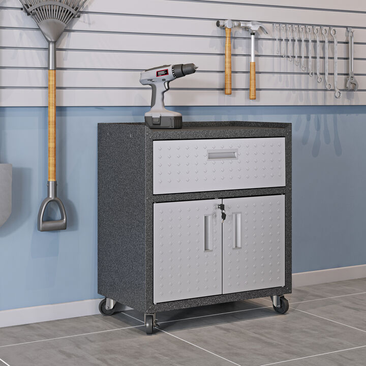 Fortress Gray Rolling Cabinet