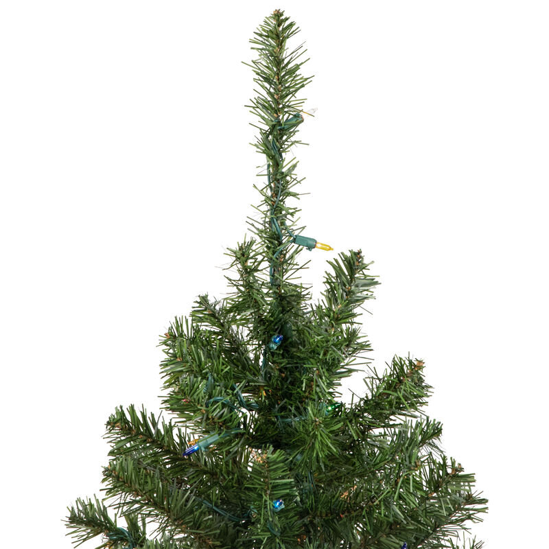 3' Pre-Lit Medium Canadian Pine Artificial Christmas Tree  Multicolor Lights