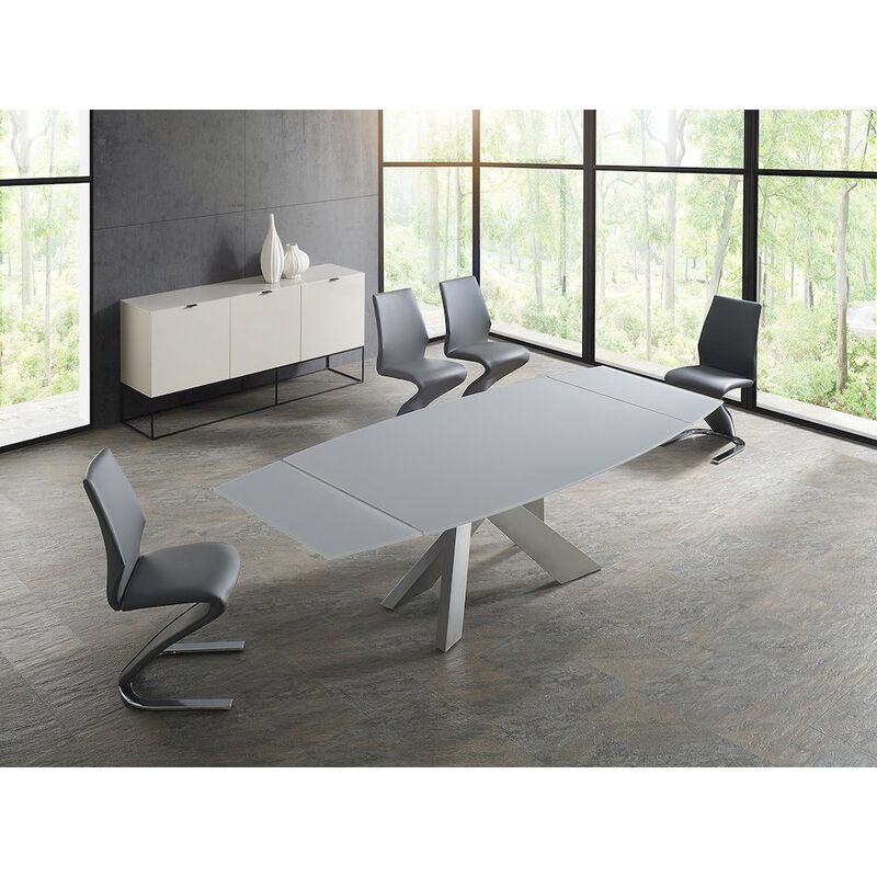 Casabianca Home Vizzione Buffet In Taupe High Gloss With Storage