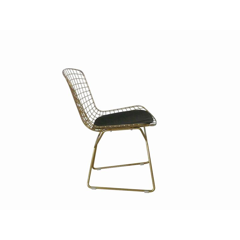 Pangea Home Gold Shuttle Dining Chair (Set Of 2)