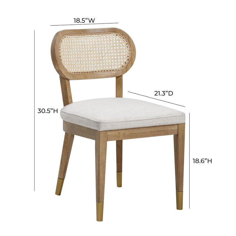 Casafoyer Cosette Natural Performance Linen Dining Chair image number 2