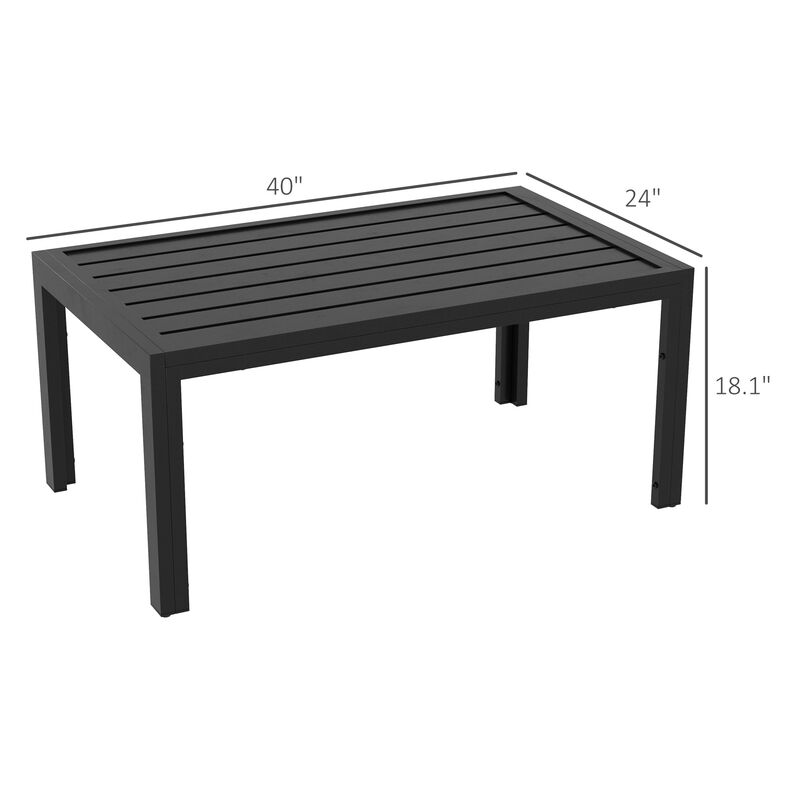 Hivvago Garden Coffee Table with Durable Metal Frame image number 2