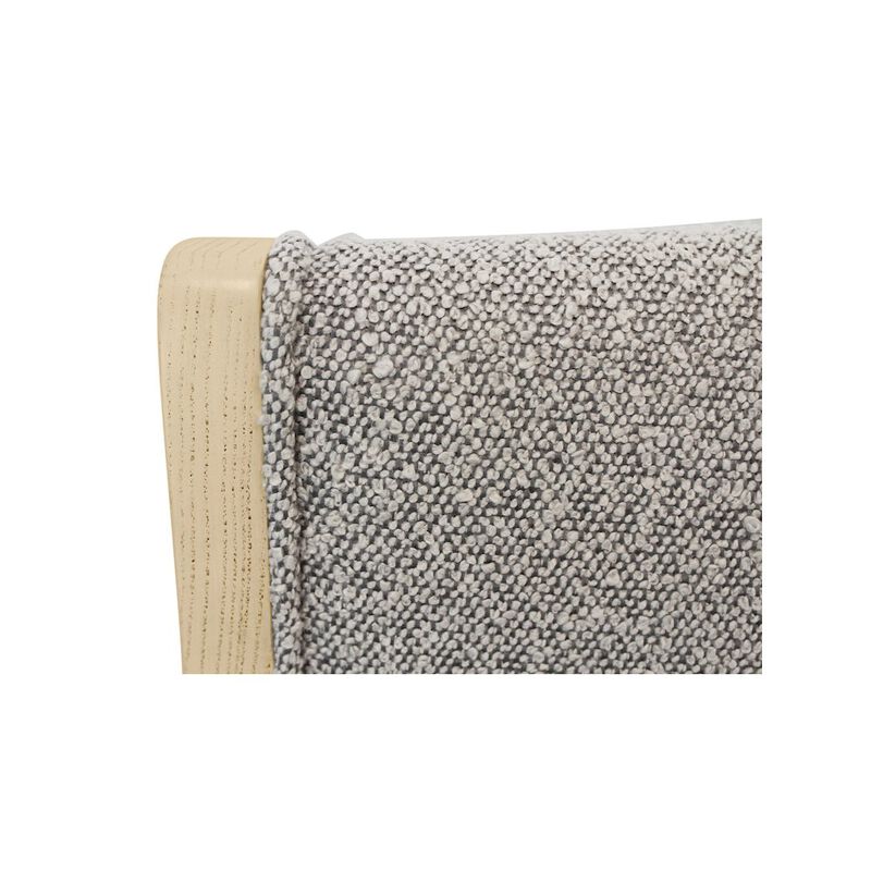 2-Piece Set: Ash Side Chair in Gray Boucle Fabric