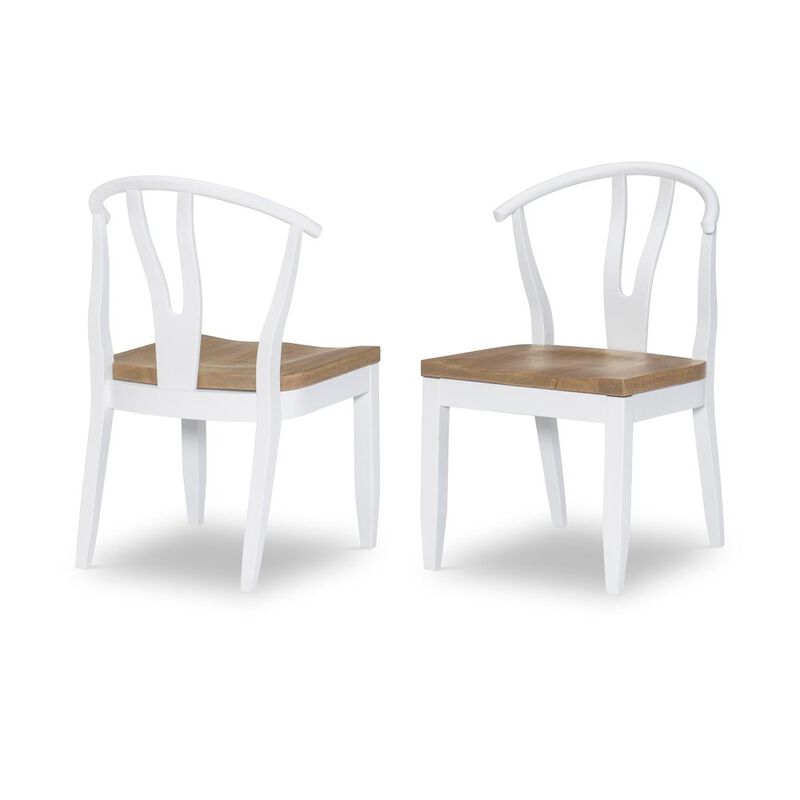 Legacy Classic Franklin Wishbone Back Side Chair (White) (Kd, Wood Seat, Seat Height: 18)