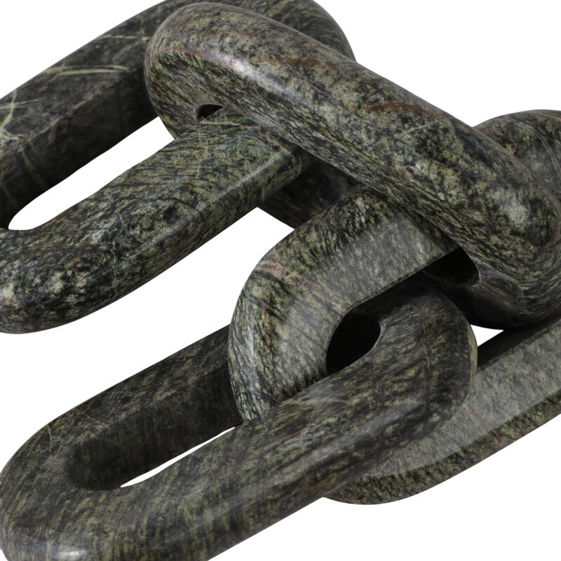 14x3" 4-link Marble Chain, Forest Green image number 5
