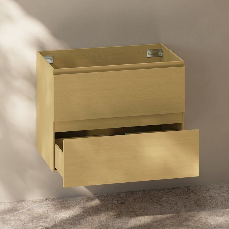 Liberte 30" Wall-Mounted Bathroom Vanity Cabinet without Top in Natural Oak image number 4