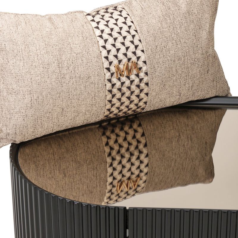 Michael Amini Lisbon Media Cabinet - Silken Matte Black