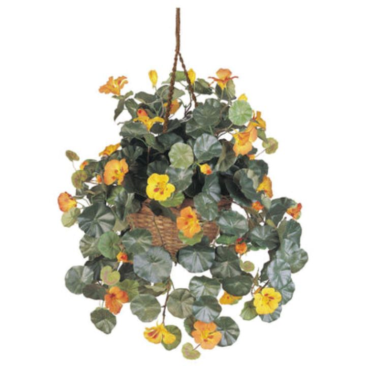 HomPlanti Nasturtium Silk Hanging Basket