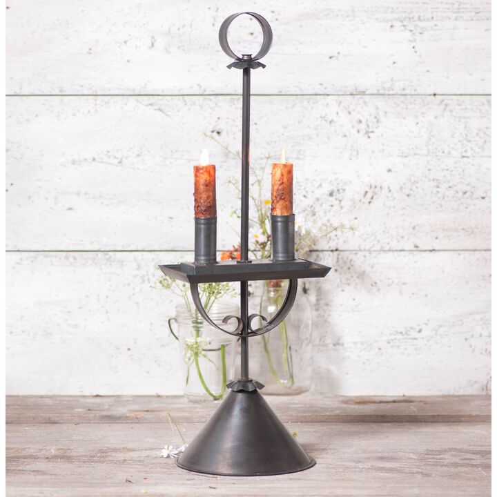Irvins Country Tinware Rochester Student Lamp In Kettle Black