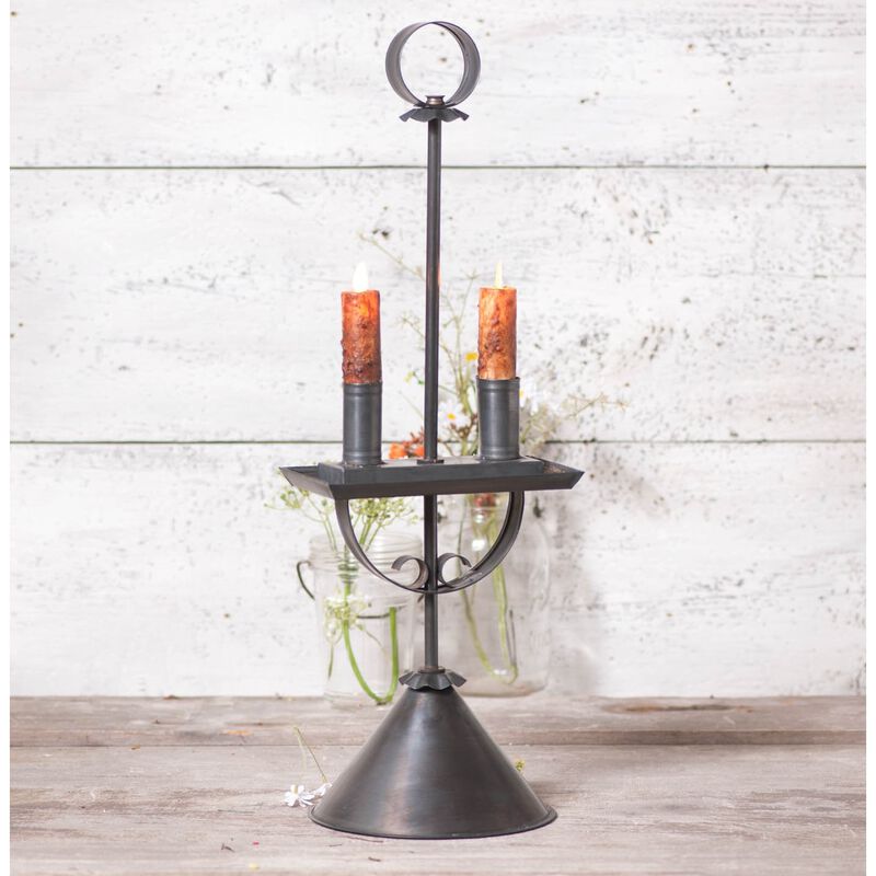 Irvins Country Tinware Rochester Student Lamp In Kettle Black image number 1