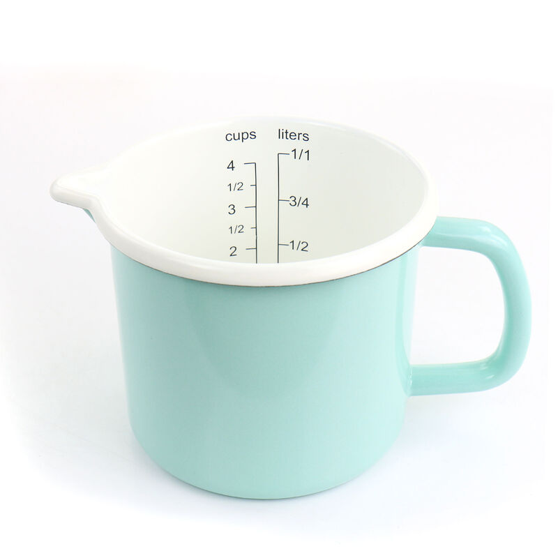 Martha Stewart Enamel on Steel Measuring Cup in Turquoise