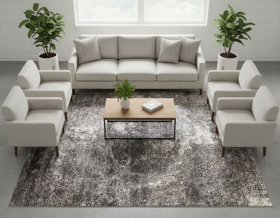 Amour 840225 Charcoal 6' x 9' Rug