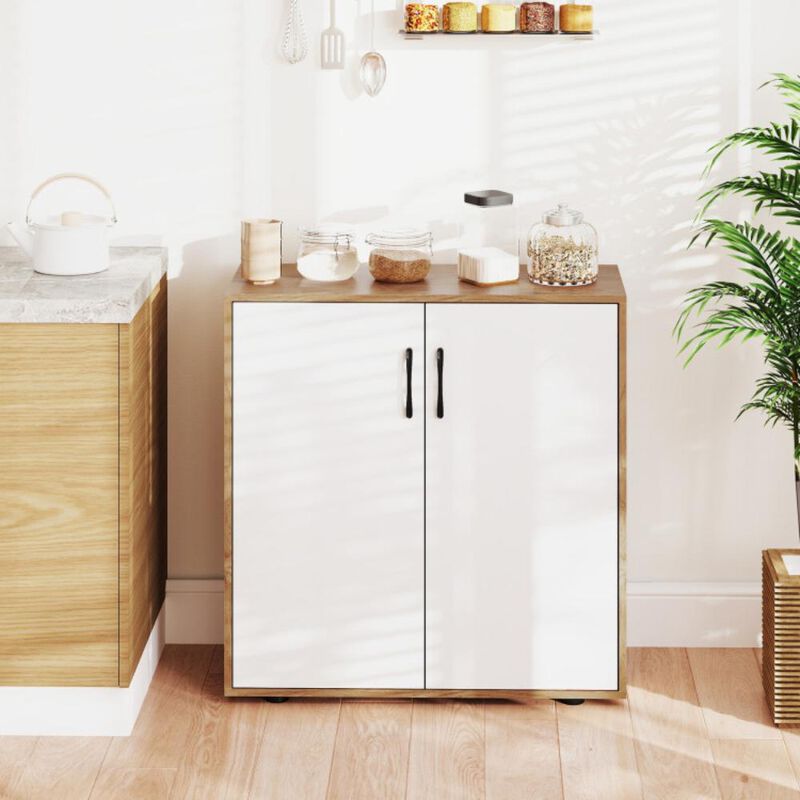 Hivvago Coffee Bar Cabinet with 5-Position Adjustable Shelf for Living Room Dining Room