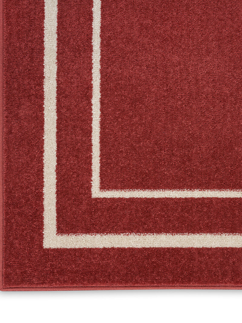 Nourison Essentials NRE02 Brick/Ivory 2'2" x 7'6" Rug image number 2