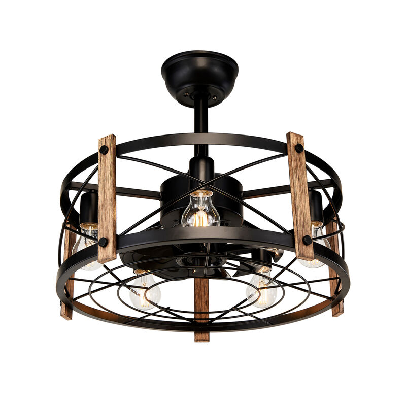 ELEMENT ACE Modern Cage Ceiling Fan with Remote Control and Quiet Reversible Motor for Year-Round Airflow Comfort image number 0