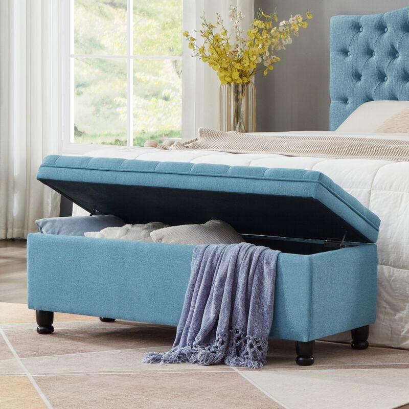 Bemgwu Storage Linen Bench image number 4