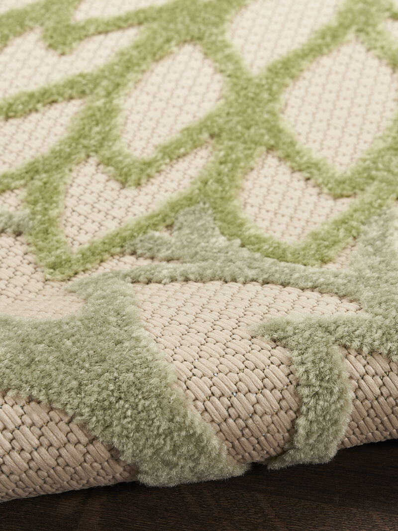 Aloha ALH05 Ivory/Green 5'3" x Round Rug