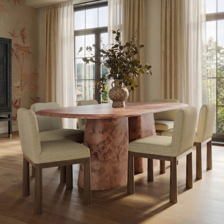 Gladyss Honey Burl Dining Table