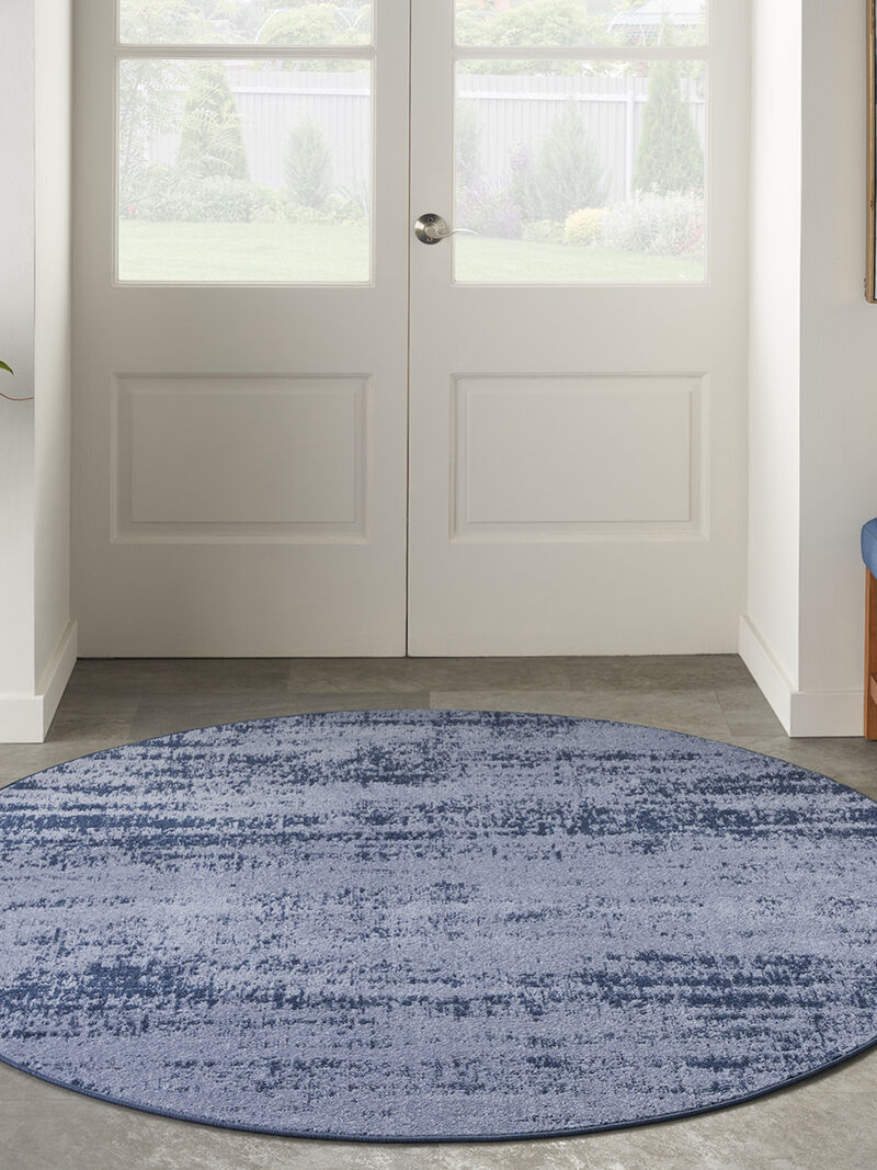 Nourison Essentials NRE03 Denim 8' x Round Rug