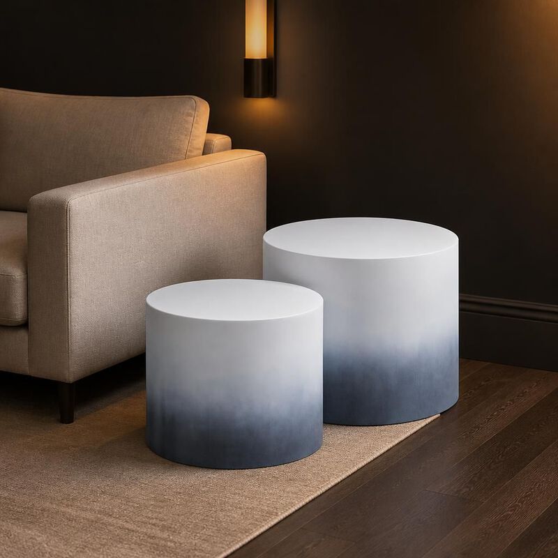 GOODSILO Set of 2 Stackable Nesting Accent Tables Versatile Multi-Use Side Coffee End Tables for Living Room Bedroom and Office image number 3