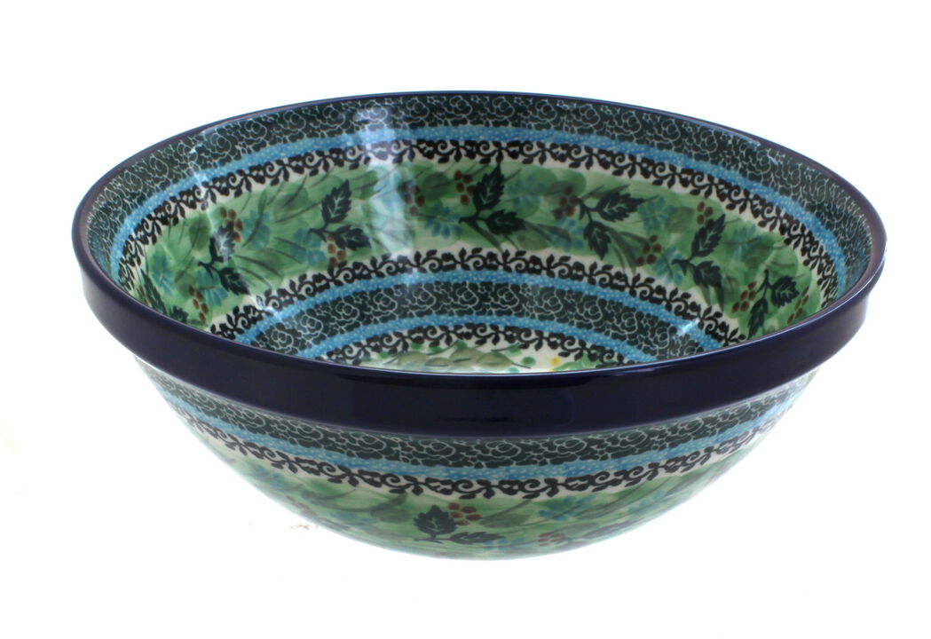Blue Rose Polish Pottery Alyce Medium Serving Bowl