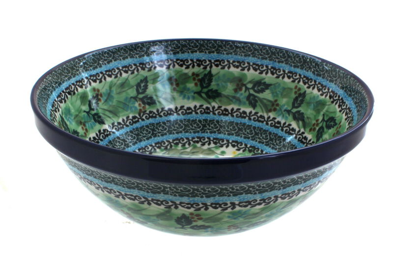Blue Rose Polish Pottery Alyce Medium Serving Bowl