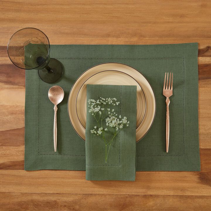 Linen Dinner Napkins - Medium Weight Hemstitch
