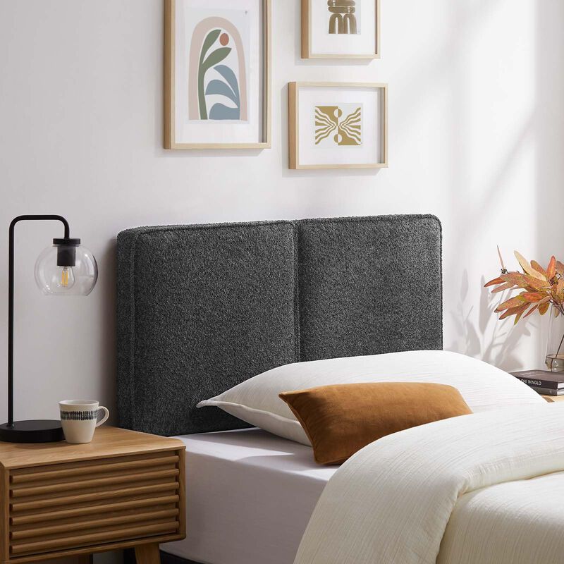 Lindee Boucle Fabric Twin Headboard image number 1