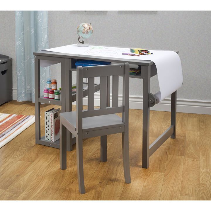 Sorelle Creative Playstation Kids Desk & Chair Set with Storage and Bookshelf