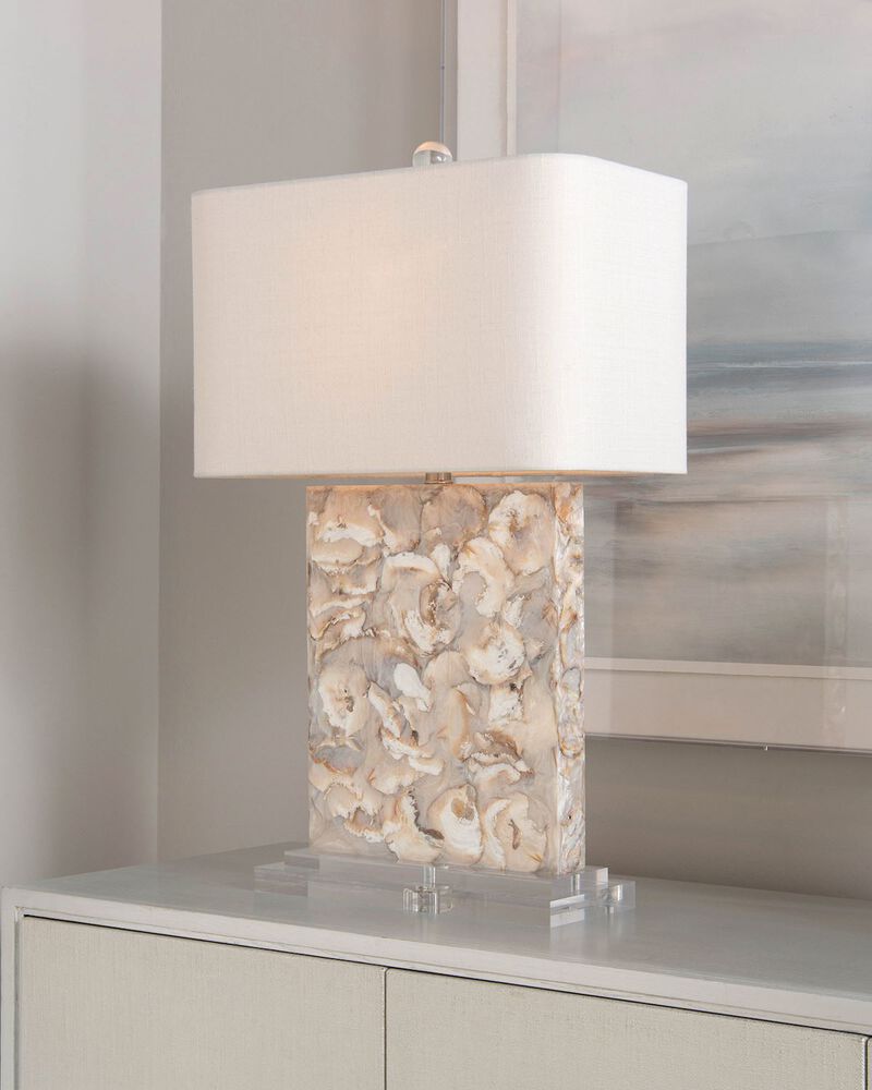 Creamy White and Sultry Grey Table Lamp image number 2