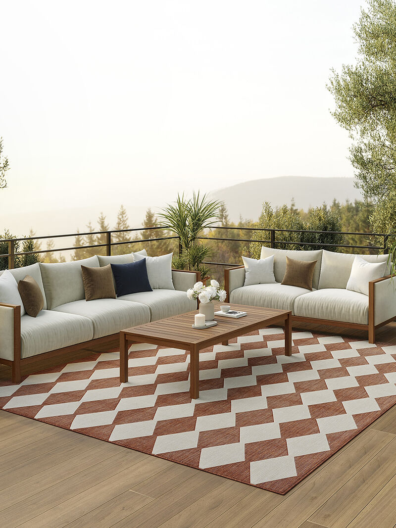 Positano POS04 Terracotta 6' x 9' Rug