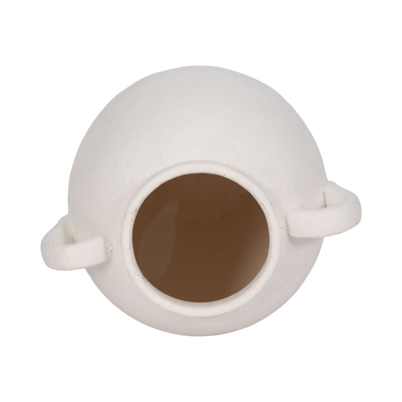 Cer, 10" Textured Jug W/ Handles, White image number 5