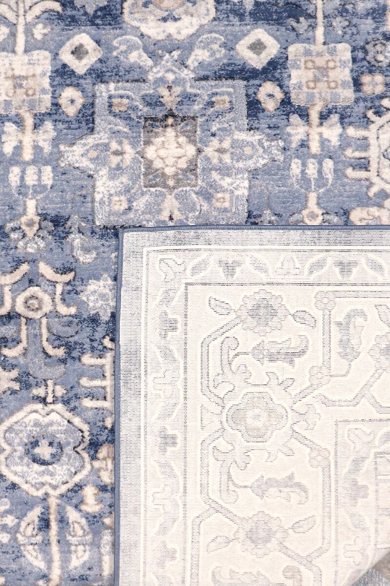 Pasargad Home Turkish Majestic Blue Area Rug- 6' 0'' X  6' 0'' image number 4