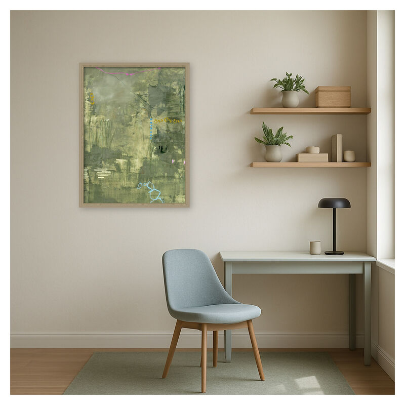 Green Petite by Design Fabrikken Framed Canvas Wall Art image number 3