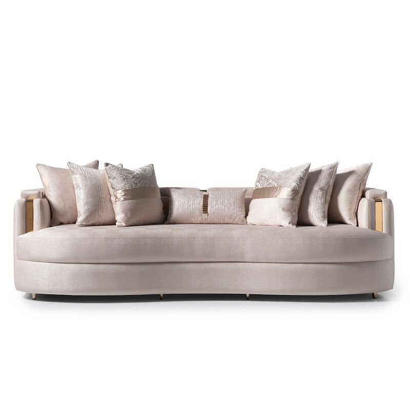 Michael Amini Carmela Mansion Sofa - Almond/Gold